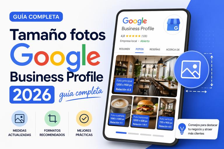 Tamaño fotos Google Business Profile 2026 guía completa
